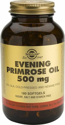 Solgar Evening Primrose Oil 500mg Supplement for Menopause 180 softgels 033984010437