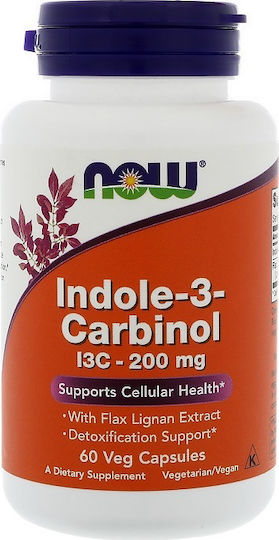 Now Foods Indole 3 Carbinol 200mg Ειδικό Συμπλήρωμα Διατροφής 60 φυτικές κάψουλες