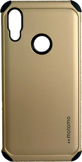 Motomo Tough Armor Back Cover Plastic Gold (Redmi 7)