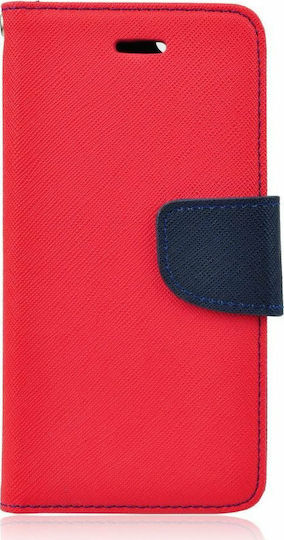 iSelf Fancy Huawei Prime 2018 Brieftasche Synthetisches Leder Rot (Huawei Y7 2018/Y7 Prime 2018)