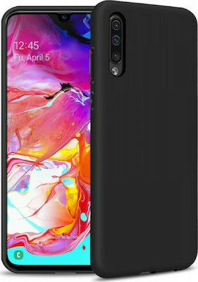 Umschlag Rückseite Silikon Schwarz (Galaxy A50) 81-2110-01