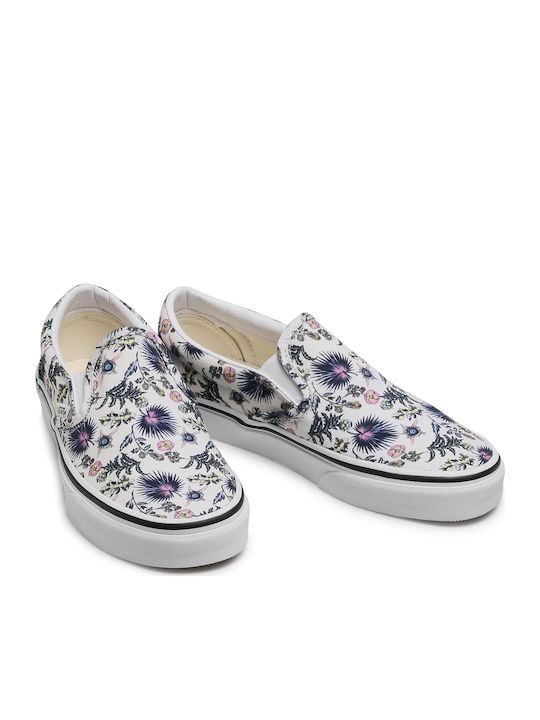 Paradise Floral Classic Women's Canvas Slip-Ons True White 1