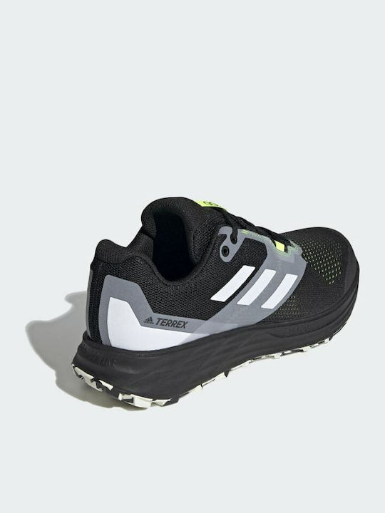Terrex Two Flow Bărbați Pantofi sport Trail Running Core Black / Crystal White / Solar Yellow