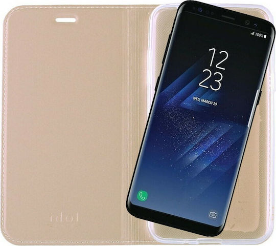 Idol 1991 Prime Magnet Book Δερματίνης Χρυσό (Galaxy S8+)