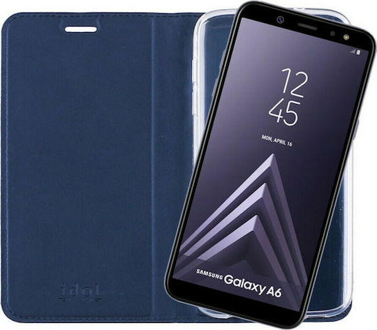 Idol 1991 Prime Magnet Buchen Sie Synthetisches Leder Blau (Galaxy A6 2018)