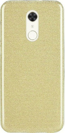 Glitter Umschlag Rückseite Silikon Gold (Redmi 5 Plus)