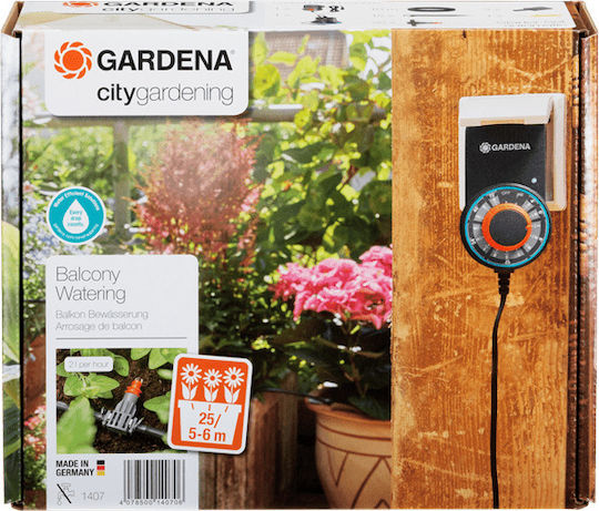Gardena City Gardening Automatische Bewässerungssysteme für 25 Töpfe mit Entwickler
