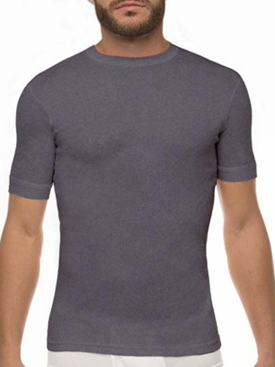 Men's Undershirt Short-sleeved in Gray Color