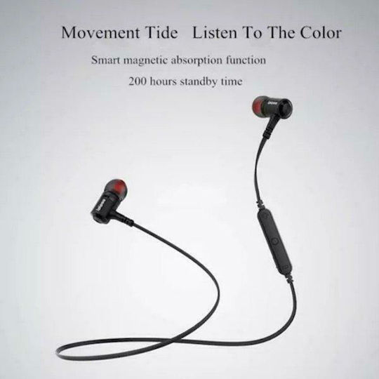 Ipipoo IL97BL In-ear Bluetooth Handsfree Ακουστικά με Αντοχή στον Ιδρώτα Μαύρα