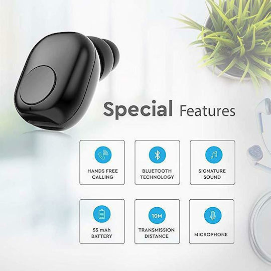V-TAC VT-6500 In-ear Bluetooth Handsfree Earphone Black