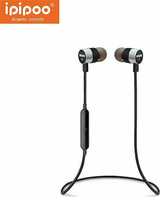 Ipipoo iL93BL In-ear Bluetooth Handsfree Ακουστικά με Αντοχή στον Ιδρώτα Ασημί