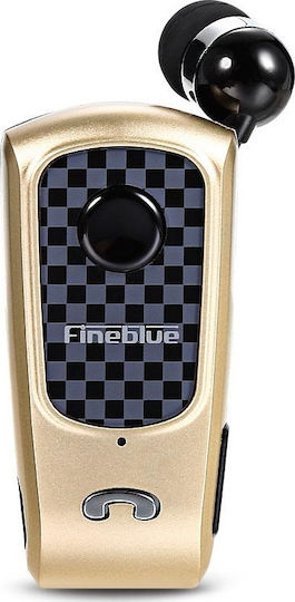 Fineblue F Plus In-ear Bluetooth Handsfree Ακουστικό Πέτου Χρυσό