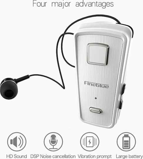 Fineblue F980 In-Ear Bluetooth-Freisprecheinrichtung Kopfhörer Revers Silber