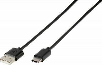 Vivanco Regular USB 2.0 Cable USB-C male - USB-A male Μαύρο 2m (60407)