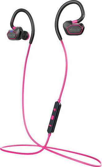Volte-Tel VT600 In-ear Bluetooth Handsfree Ακουστικά με Αντοχή στον Ιδρώτα Ροζ
