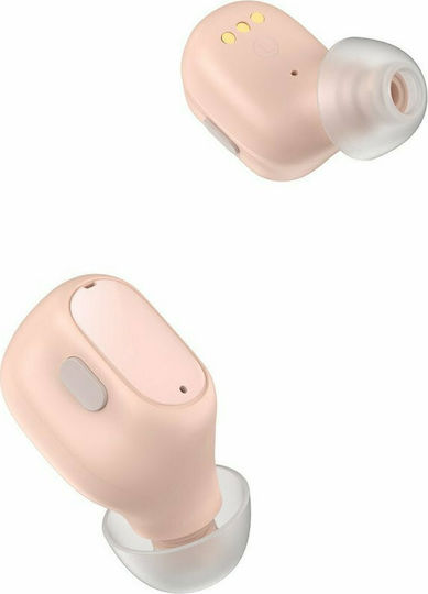 Baseus WM01 Plus In-ear Bluetooth Handsfree Ακουστικά με Θήκη Φόρτισης Ροζ