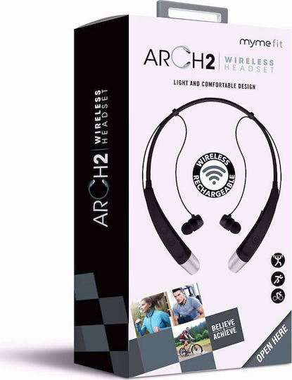 MyMe Arch 2 In-ear Bluetooth Handsfree Ακουστικά με Αντοχή στον Ιδρώτα Μαύρα