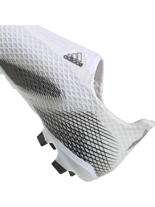X 20.3 LL FG Kids Molded Soccer Shoes without Laces Cloud White / Core Black