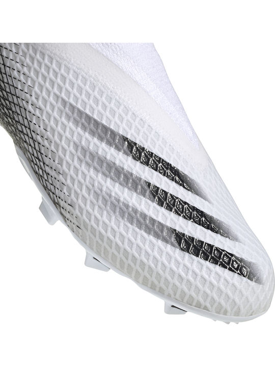 X 20.3 LL FG Kids Molded Soccer Shoes without Laces Cloud White / Core Black