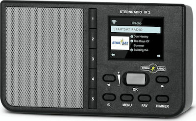 Technisat Sternradio IR 2 Tabletop Radio Rechargeable with Bluetooth Black