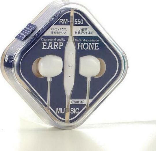Remax RM-550 In-ear Handsfree Headphones with Connector 3.5mm White