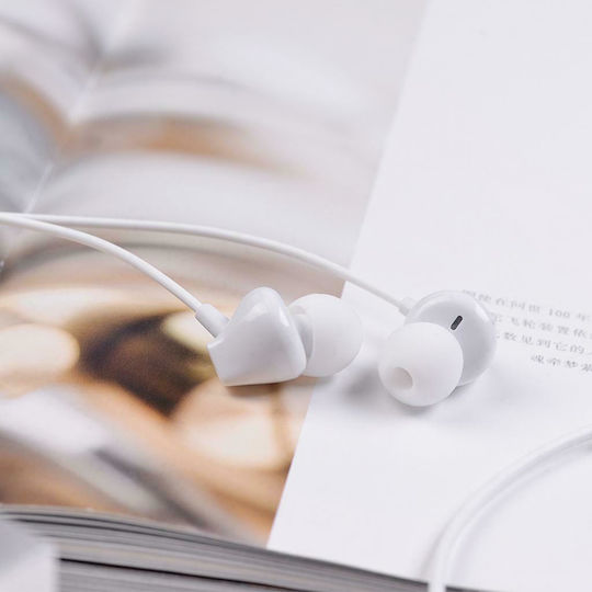 Hoco M60 În ureche Handsfree cu Mufă 3.5mm Alb