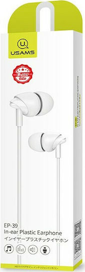 Usams EP-39 In-Ear Freihändig Kopfhörer mit Stecker 3.5mm Weiß