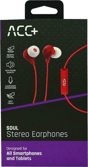 ACC+ Soul In-ear Handsfree με Βύσμα 3.5mm Κόκκινο