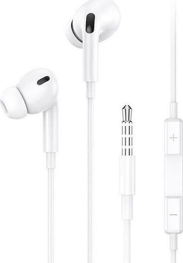 Usams EP-41 In-Ear Freihändig Kopfhörer mit Stecker 3.5mm Weiß
