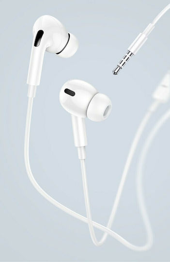 Usams EP-41 In-Ear Freihändig Kopfhörer mit Stecker 3.5mm Weiß