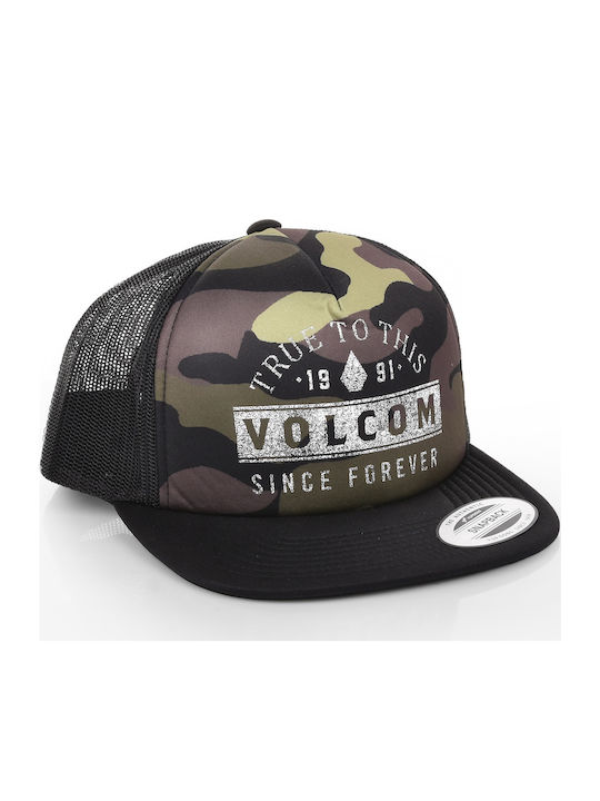 Volcom Don't even trip Women's Snapback Trucker Cap Dark Camo