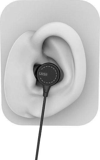 UiiSii U8 In-Ear Freihändig Kopfhörer mit Stecker 3.5mm Schwarz