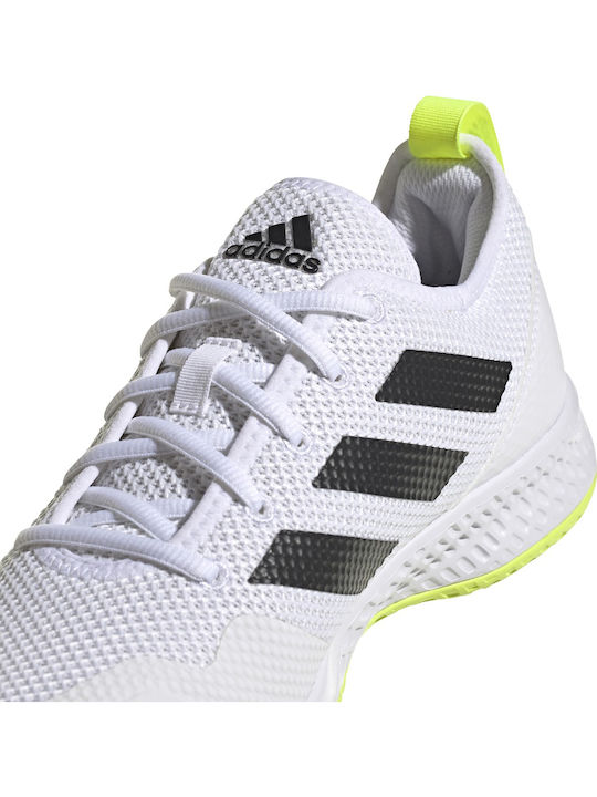 adidas Court Control Bărbați Pantofi Tenis Toate instanțele Cloud White / Core Black / Solar Yellow