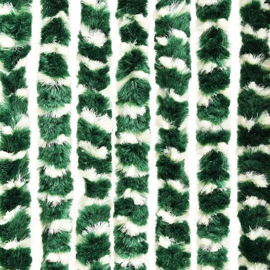 vidaXL Perdea ușă Green-White 56x185cm 325445