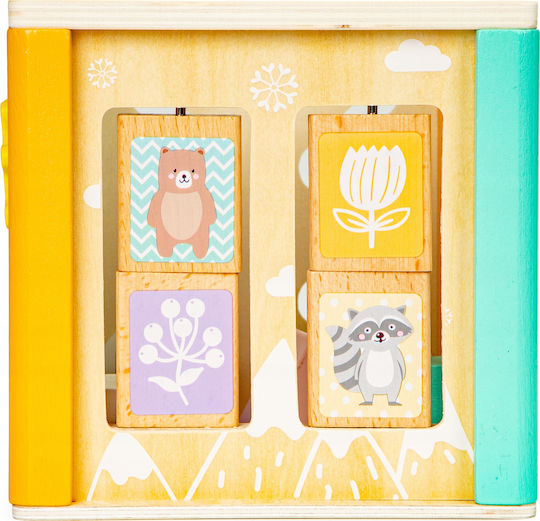 Ecotoys Cub de Activități Cub educațional din Lemn pentru 36++ Luni