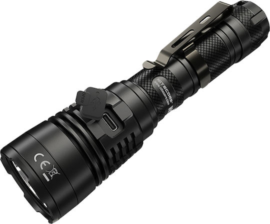 NiteCore Rechargeable Flashlight LED IP68 with Maximum Brightness 1800lm MH25S Black