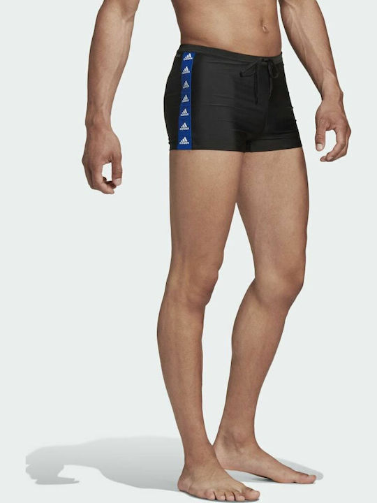 Tapered Men's Swimwear Shorts Black Striped