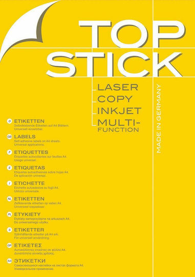 Topstick 800 Αυτοκόλλητες Ετικέτες Α4 Ορθογώνιες 99.1x67.7mm
