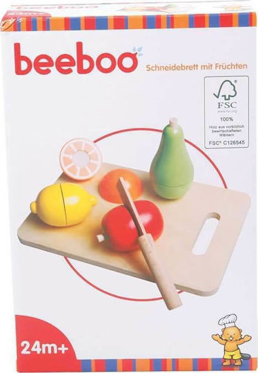 Beeboo Ξύλο Κοπής με Φρούτα και Μαχαιράκι από Ξύλο