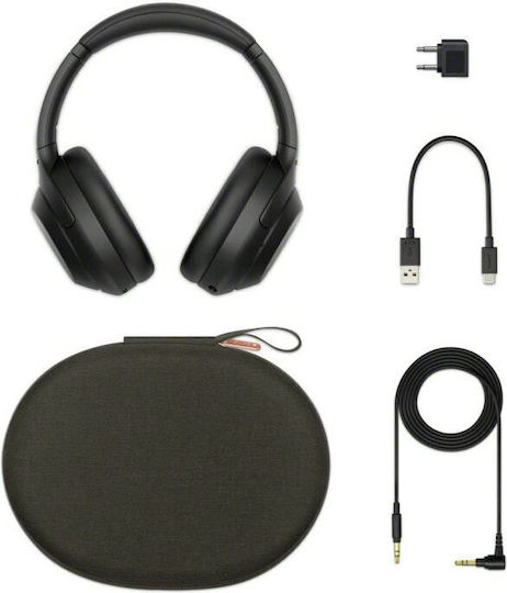 Sony WH-1000XM4 Ασύρματα / Ενσύρματα Over Ear Ακουστικά με 30 ώρες Λειτουργίας και Quick Charge Μαύρα