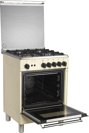 La Germania AM6 4C 81 C CR GPL Ri Gas Cooker 65lt W59.5cm. Beige