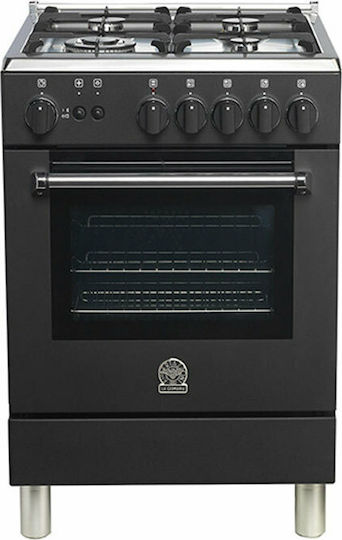 La Germania AM6 4C 81 C NE GN Natural Gas Cooker 56lt with Natural Gas Hobs W59.5cm. Inox