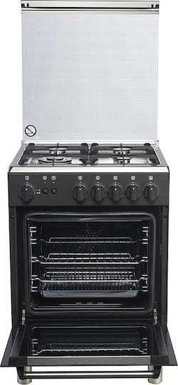 La Germania AM6 4C 81 C NE GN Natural Gas Cooker 56lt with Natural Gas Hobs W59.5cm. Inox