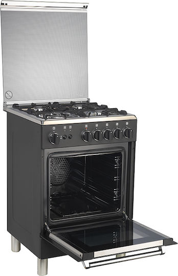 La Germania AM6 4C 81 C NE GN Natural Gas Cooker 56lt with Natural Gas Hobs W59.5cm. Inox