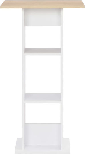Sonoma Square Bar Table Wooden White 60x60x110cm