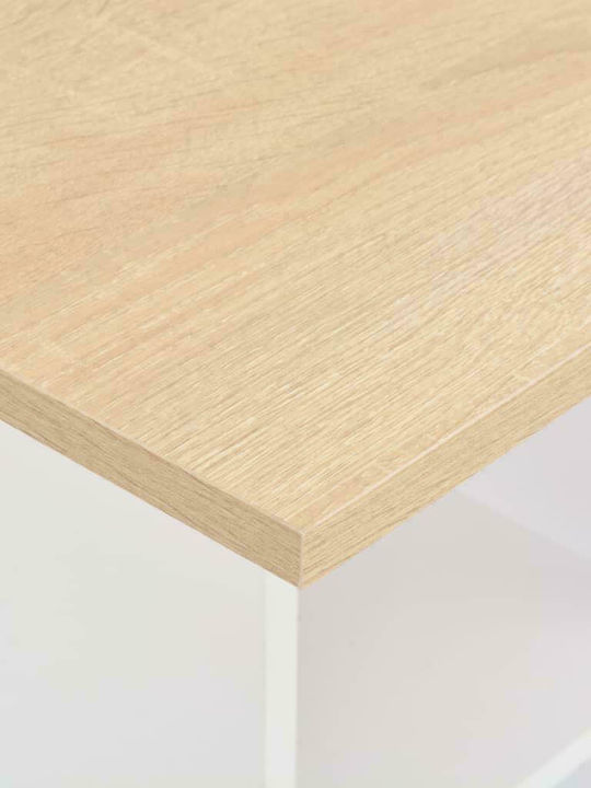 Square Table Bar Wooden White / Sonoma Oak 60x60x110cm