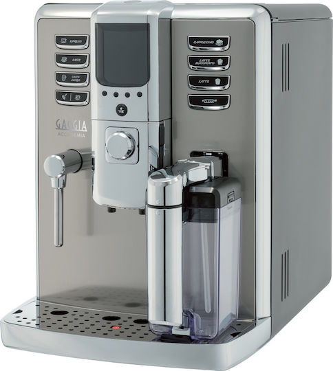 Gaggia Accademia Automat de Espresso 1500W Presiune 15bar pentru Cappuccino cu Râșniță Argintie