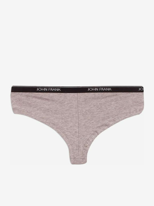 Βαμβακερά Γυναικεία Slip 3Pack Black/White/Grey