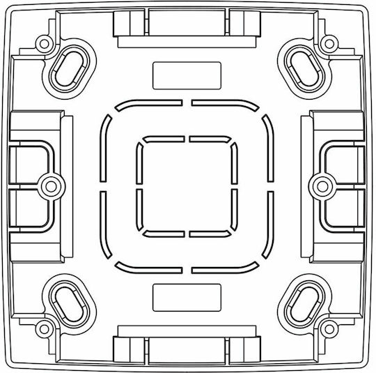 Aca Prime Schalterdose Wandmontage 1 Position in Weiß Farbe 1000118001