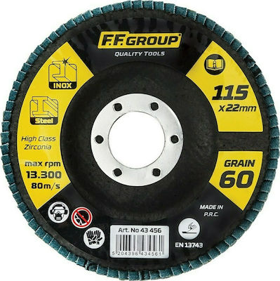 F.F. Group Grinding Disc Metal 115mm Winged P120